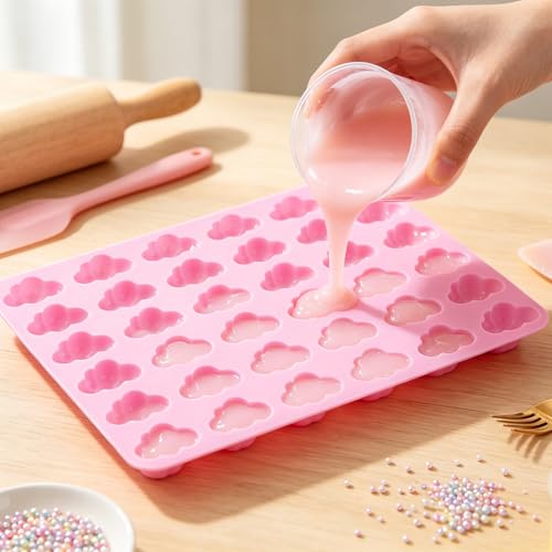 36 Cavity Clouds Shaped Silicone Chocolate Molds - color: Style A