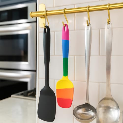 Cooking With Pride Non-Stick Spoon Spatula, Heat-Safe Silicone With Iron Core, 10.5-Inch, Set of 2 - size: Spatula - 10.5-Inch - Set of 2