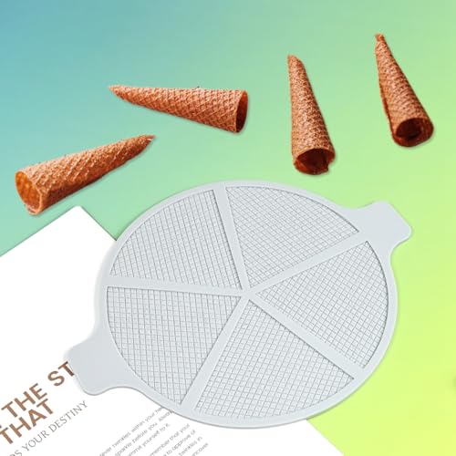 mostsom Embossing Fondant Lace Mold, Silicone Cake Decorating Mat, Elegant Lace Pattern Baking Tool for Sugar Craft, Chocolate, Gum Paste (C_ Ice Cream Cone)
