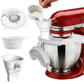 Compatible with KitchenAid Mixer Flour Funnel Splash Guard 3 in 1 Stand Mixer Accessories with Foldable Measuring Cup Large Flour Funnel for Kitchen Aid Mixer - size: 3 in 1