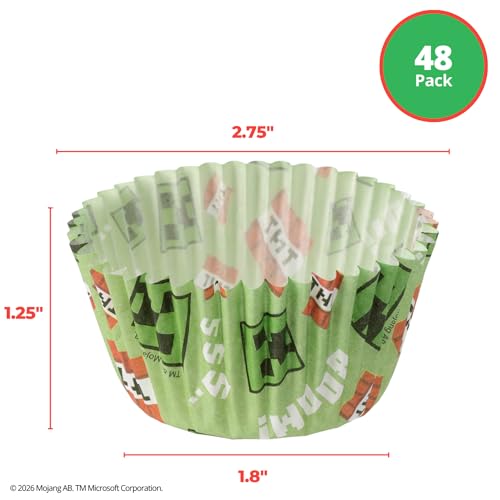 Minecraft Baking Cups | 48 Pack Cupcake Liners