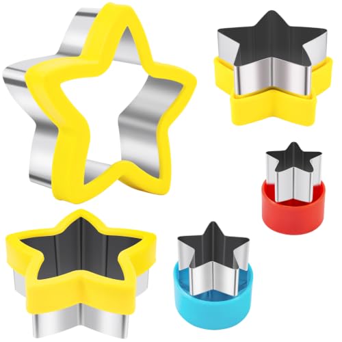 Nifogo Star Cookie Cutters 5 Pcs - color: B-Yellow 5pcs