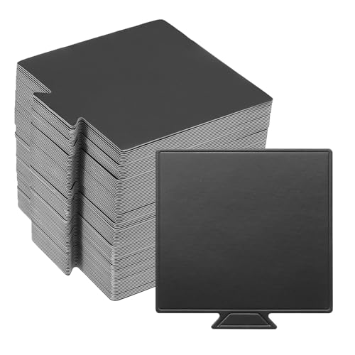uxcell Mini Cake Boards, Grease Proof 9.1 x 8.4 cm/3.6 x 3.3" Silver Tone - color: Black, size: 3.6 x 3.3 inch