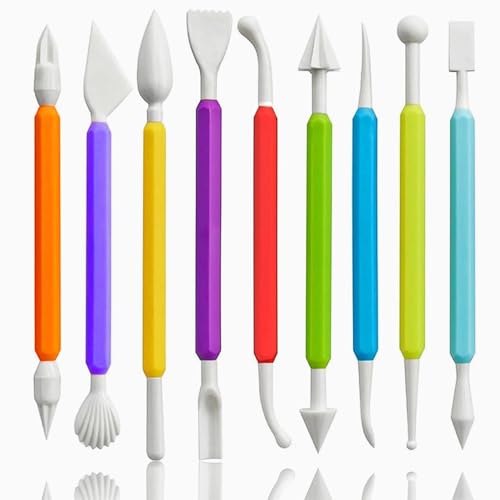 Clay Tools, 9Pcs Air Dry Clay Tool Polymer Clay Tools, Double-Ended Safe Ultralight for Beginner - size: 9