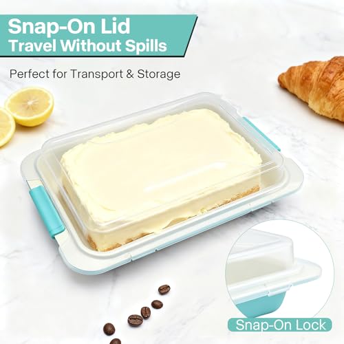 9x13 Baking Pan with Lid, Aluminized Steel, Silicone Handles