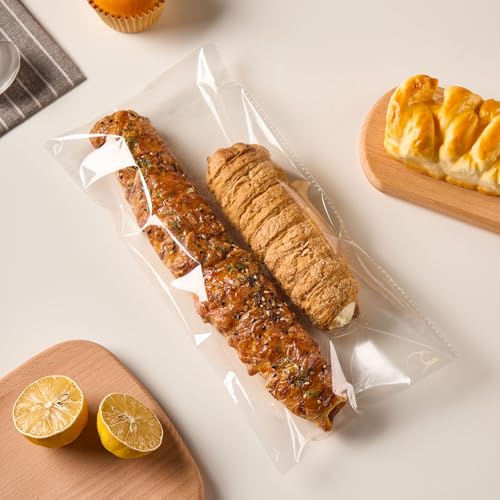Self Sealing Cellophane Bags 6x12 Inch, 200 Pack Clear Resealable Cookie & Treat Bags, Self Adhesive Party Favor Bags for Candy, Bakery & Small Business Packaging - color: 6X12 inch