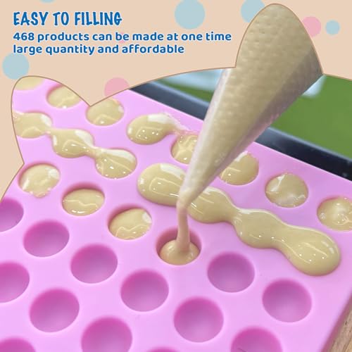 HKNMTT Mini Round Silicone Molds, 936 Cavities Semi Sphere Baking Moulds for Dog Treats Chocolate Chip Candy Gummy Freezer Oven Safe Homemade BPA Free Food Grade 2 PCS 0.02 Oz Cavity - style: 0.45" Semi Sphere 2PCS