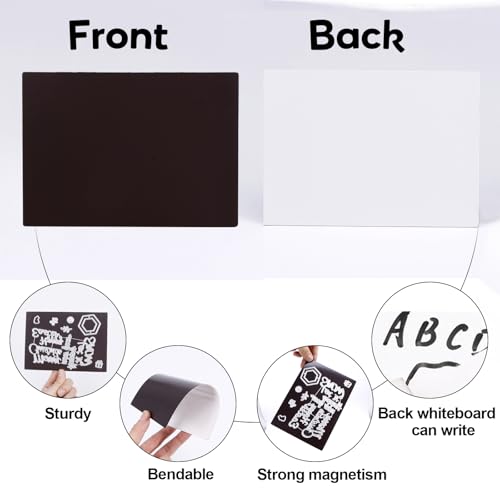 UNIMEIX 40 Pcs Magnetic Sheets for Die Storage Stamp and Die Storage Pockets Die Cut Storage for Card Making (20 Pcs Sheets+ 20 Pcs Bags,0.8 mm Thickness (TransparentPurpleGreenRed) - color: TransparentPurpleGreenRed