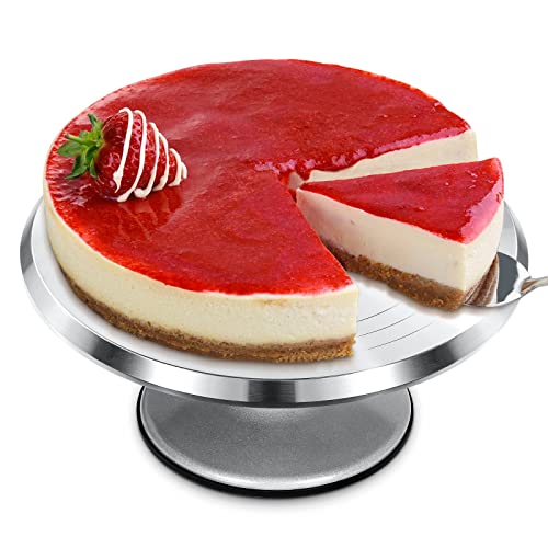 Cake Stand Rotating 12", Cake Spinner for Decorating, Wedding, Aluminium