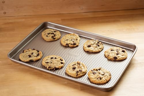 David Burke 17"/15" Cookie Sheets – Carbon Steel, PFTE & PFOA Free, Oven Safe, Non-Toxic, Perfect for Baking and Roasting – Bronze (2-Pack) - color: Bronze, size: 17"/15" Cookie Sheets (2-Pack)