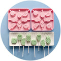 2PCS Fruits Lollipop Molds For Kids,Hard Candy Sucker Mold (2pcs Fruit) - color: 2pcs Fruit