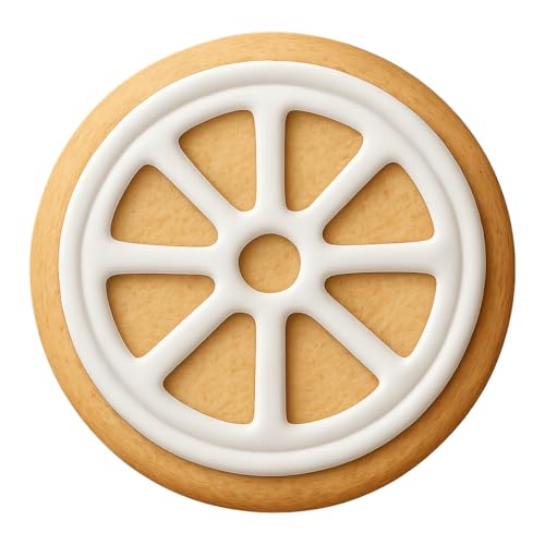 Stagecoach Wheel Cookie Cutter & Stamp, Fondant, Clay - 4x4"