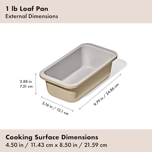OXO Good Grips Non-Stick Pro Ceramic Coated Metal Bakeware 1Lb Loaf Pan – Biscuit (Pack of 6) - color: Biscuit, size: Loaf Pan (Pack of 6)
