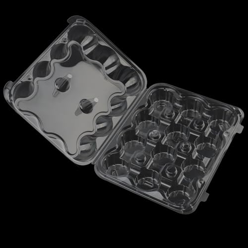 HOIGON 20 Pack Clear Cupcake Containers 12 Count, Plastic Dozen Cupcake Boxes with Dome Lid, Disposable Cupcake Carrier Holders for Display and Transport