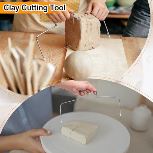 HARFINGTON Pottery Slicer Clay Cutter Wire Ceramic Cutting Tool