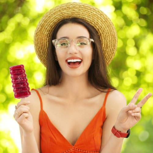 4 Pieces Ice Cream Mould lolly Mold Silicone Ice Cream Mold 4-Cavity Cake Pop Molds Baking Molds with 200 Pieces Sticks for Homemade Treats(Candied Hawthorn Styles) - style: Candied Hawthorn Styles