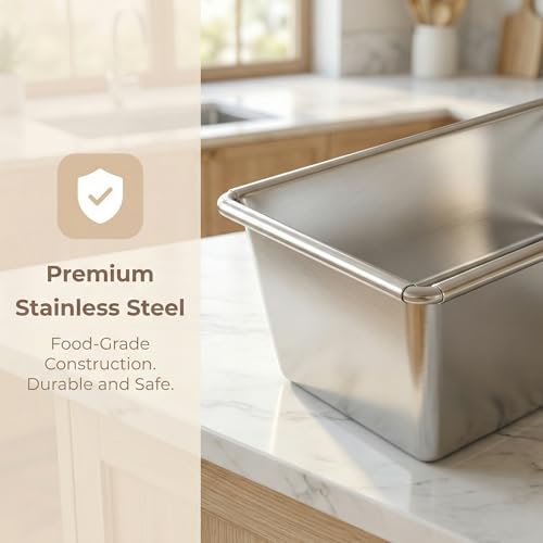 3 Pcs Nonstick Loaf Pans, 7.1 x 3.4 Inch Small Rectangle Baking Pans
