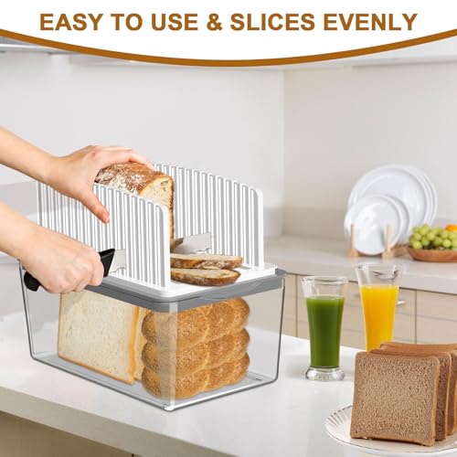 Kiss Core Adjustable Width Bread Slicer for Homemade Bread with Bread Box - style: Bread Slicer with box