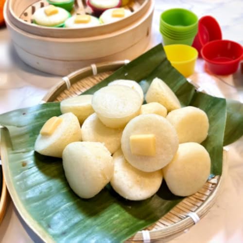 Puto Molder Filipino Silicone Cups, 18-Piece Mini Mold Set