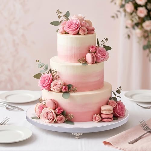 Calenzana 6 PCS Cake Boards 12 Inch Round, 1/2" Thick Cake Drums, Sturdy Food Grade Cardboard Cake Base for Wedding Birthday Party, White - size: 12 inch-6 packs
