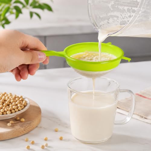 3PCS Fine Nylon Mesh Strainers, Sieve Fine Mesh Colander Flour Sifter
