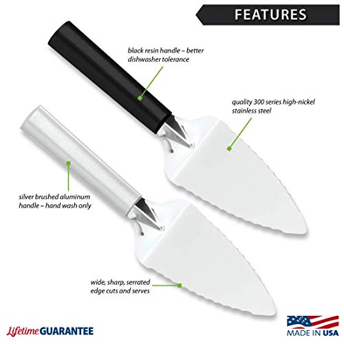 Rada Cutlery Serrated Pie Server (W220), Black - color: Black