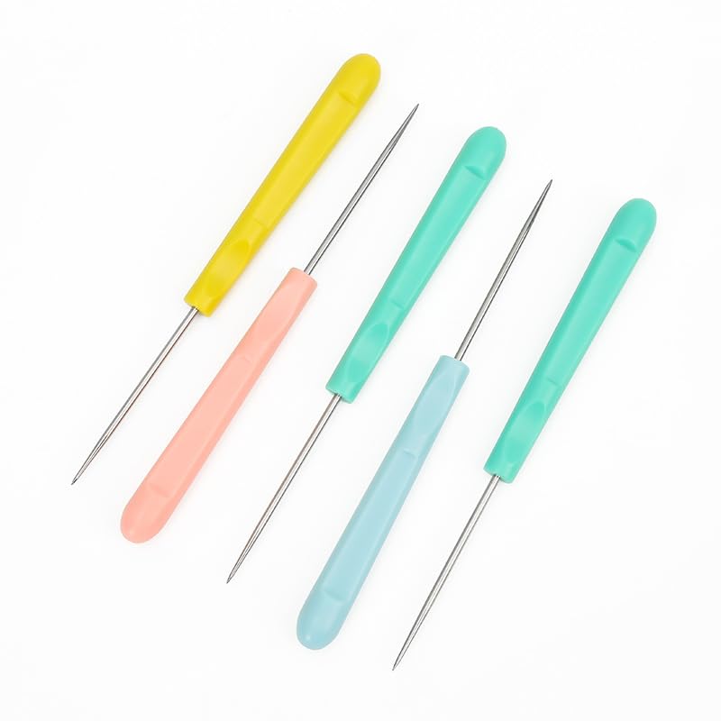 12Pcs Cookie Decorating Scribe Supplies Icing Scribe Tool for Cake Diy Craft Leather Awl Tool,Sewing Stainless Steel Fondant Sugar Stir Needle Biscuit Icing Pin Kit with Handle Baking,Decorating Tools
