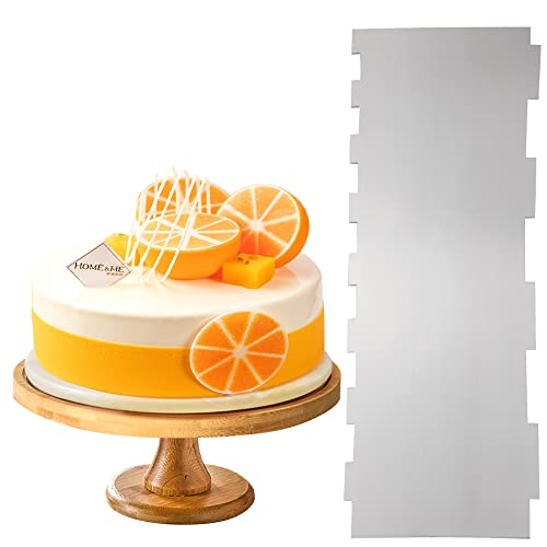 8.6 Inch Stainless Steel Cake Scraper Metal Scraper for Cake Smoother Leveler Scraper Cake Decorating Comb Cake Cutter for Mousse Butter Cream (Style 5) - size: Style 5