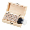 36 Pcs Alphabet Number Stamps, Wooden Rubber Letter Number Stamps Set for DIY Craft Scrapbooking Card Making - color: Yellow