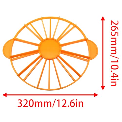 10 Inch 10/12 Slice Dual-sided Round Cake Slicer, Orange