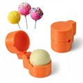 2 PCS Cake Pop Mold Press Set for Sphere, Cake Pop Maker with Cutter and Pusher Tool for Home Baking, Birthday Parties, Wedding Dessert，Cake（Orange）