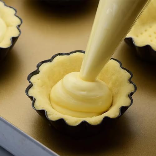 Pudding Moulds Set of 12, Carbon Steel Yorkshire Pudding Tins 3.93 Inch, Mini Tart Tins, Egg Tart Mold, Mini Quiche Tins, Individual Cake Tins for Flans, Tartlets, Desserts & Sunday Roast Baking
