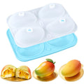 3D Mango Mold for Mousse Cake, Food-Grade Fruit Silicone Molds for Baking Pastry Mousse Cake, 4-Cavity Non-Stick Mango Shape Pudding Mold for DIY Pastry Dessert, Reusable - color: Mango