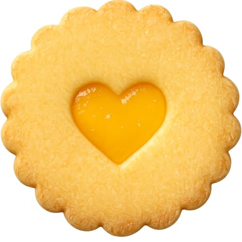 Round Scalloped Heart Linzer Cookie Cutter-4x4" Creative Baking Fun
