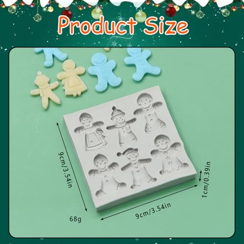 1 Pcs Christmas Silicone Molds for Chocolate 6-Cavities Various Shapes Gingerbread Man Shape 3D Chocolate Moulds Candy Molds for Christmas Day Holiday Theme Candy Pudding Jelly Making - color: Styl 35