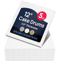 White Square Cake Drum Board 12x12 Inch 1/2" Thick 5 Pack - color: White, size: 12" x 12"