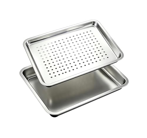 17.5" Half Sheet Baking Pan and Perforated Crisping Tray Set