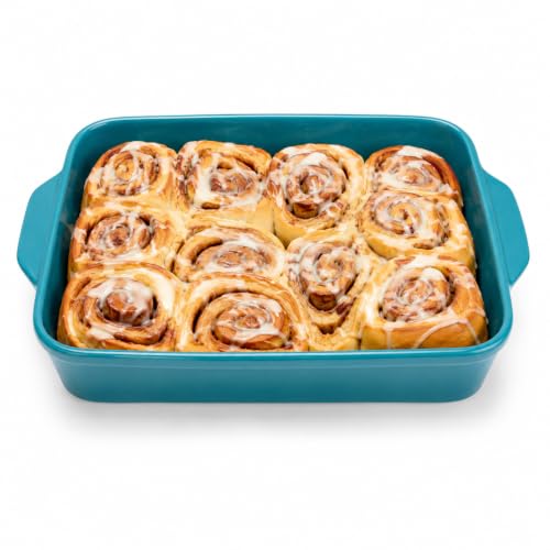 King Arthur Baking Company Rectangular Pan With Handles, Ceramic, Distributes Heat Evenly, 9 x 13-Inch, For Oven-To-Table Cakes, Brownies, Bars, Rolls, And Casseroles - style: Rectangular, 9 x 13-Inch