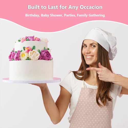 2 PCS 14-Inch Cake Drums, Sturdy Cake Boards, 1/2" Thick Cardboard Rounds for Multi-Layer Cakes, Food-Grade Cake Base - style: 14 inch, 2 PCS