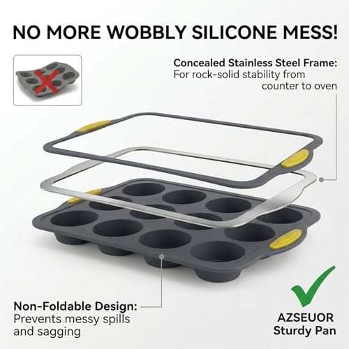 Air Fryer Egg Bites & Collapsible Silicone Muffin Pan Set