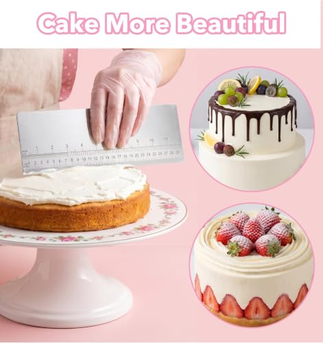 12 Inch Cake Scraper Smoother, Bench Scraper for Cakes Frosting, Decorating