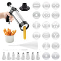 Churro Maker Kit with 16 Discs, 8 Nozzles & Piping Bag, Cookie Press