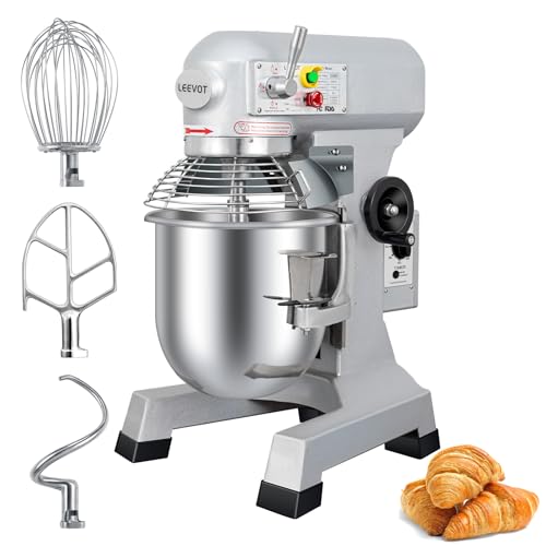 LEEVOT 15Qt Commercial Food Mixer, 600W Commercial mixers, 3-Speed Dough Kneading Machine, Heavy Duty Stand Mixer for Bakery, Pizzeria, Restaurant, Home Kitchen & Dough Making 110V 60Hz - size: 15QT+Timer