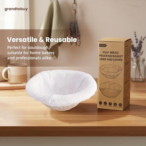 10 Pack Proofing Basket Covers for 5in Round, Linen Cotton - size: Mini 5inch Round