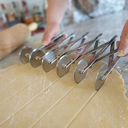 Ateco 5 Wheel Stainless Steel Cutter, 2 1/8 Inch Wheels - style: 5 Wheel - 2 1/8" Straight Cutters