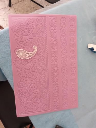 Paisley Lace Silicone impression Mat fondant imprint lace mat