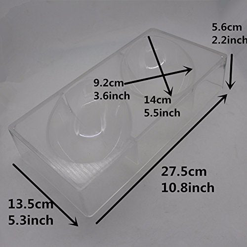 Polycarbonate Easter Eggs Chocolate Mold Ostrich Egg Shape Candy Mould 14cm (5.5inch) Long - style: Big Egg