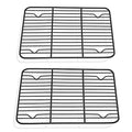 P&P CHEF 9.7" x 7.3" Cooling Baking Wire Racks Pack of 2, Black - color: Black, size: 9.7" x 7.3"