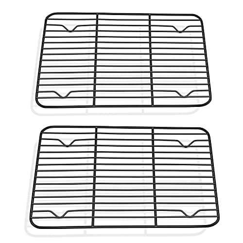 P&P CHEF 9.7" x 7.3" Cooling Baking Wire Racks Pack of 2, Black - color: Black, size: 9.7" x 7.3"