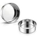 Homikit 6 Inch Round Cake Pan Set of 2, Stainless Steel Smash Baking Pan - size: 6 inch